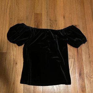 Black satin top